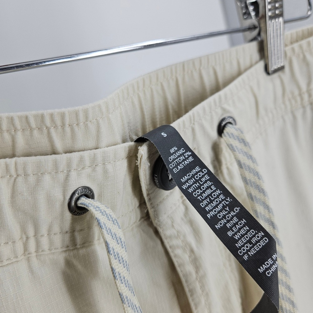 Vuori Ripstop Climber Pants White Khaki Organic Cotton Drawstring Straight Leg S - Picture 8 of 8